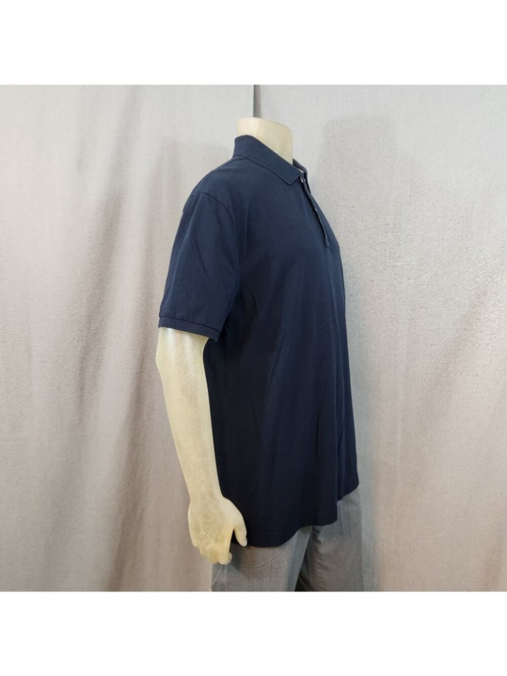 Tommy Hilfiger Solid Navy Blue Short Slv Collared Cotton Polo Shirt XL XLARGE - Picture 3 of 6